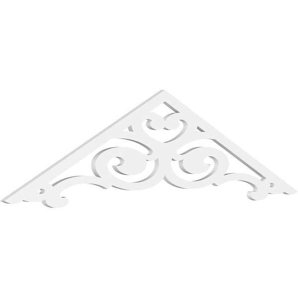 Ekena Millwork Pitch Hurley Architectural Grade PVC Gable Pediment, 72"W x 18"H x 1"P (6/12) GPP072X018X100HUR - main